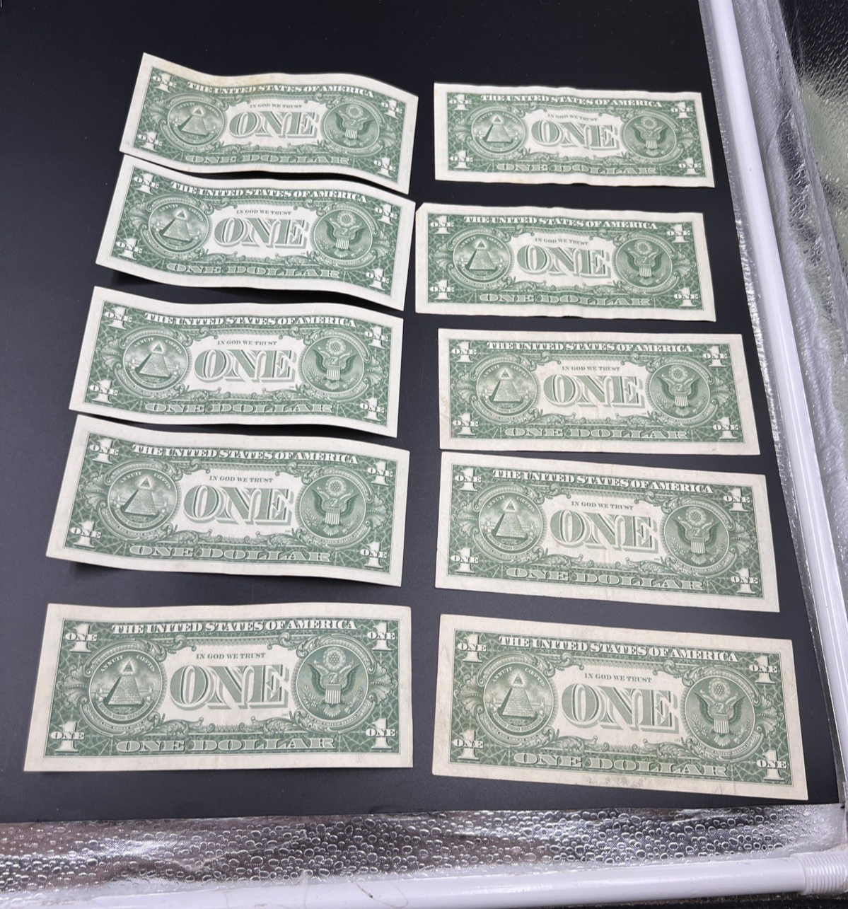 Lot of 10 1957 $1 Dollar Silver Certificate Blue Seal Notes Very Fine VF Circ #2