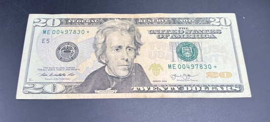 2017 Star * $20 FRN Federal Reserve Note Fine Circ #830