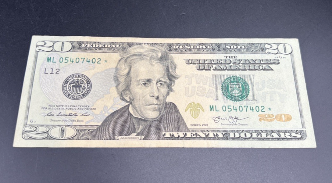 2013 Star * $20 FRN Federal Reserve Note VF Details #402