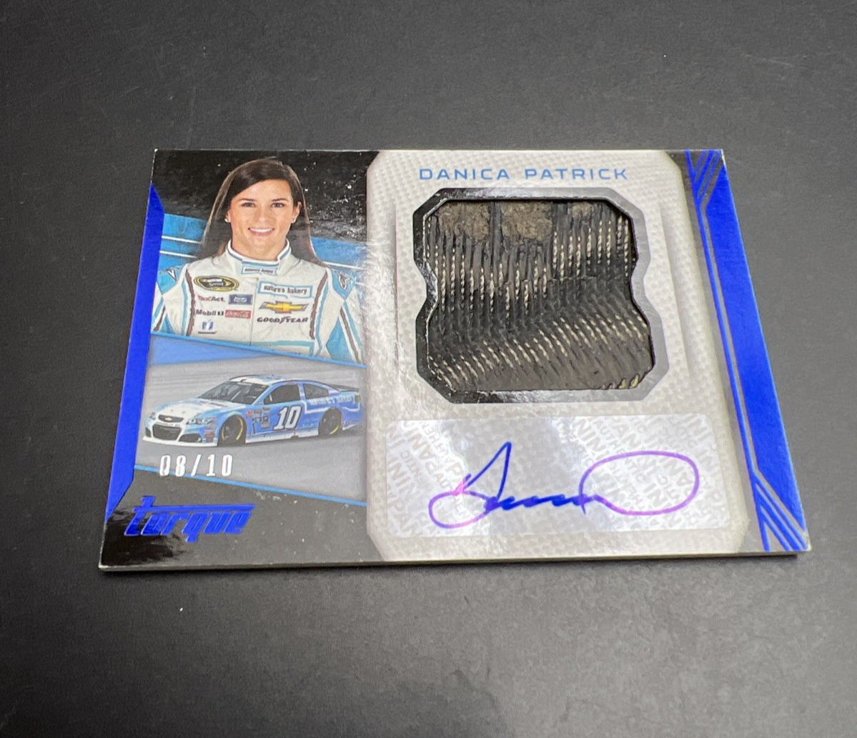 2016 Torque Panini Firesuit Signed Danica Patrick NASCAR Trading Card #/10