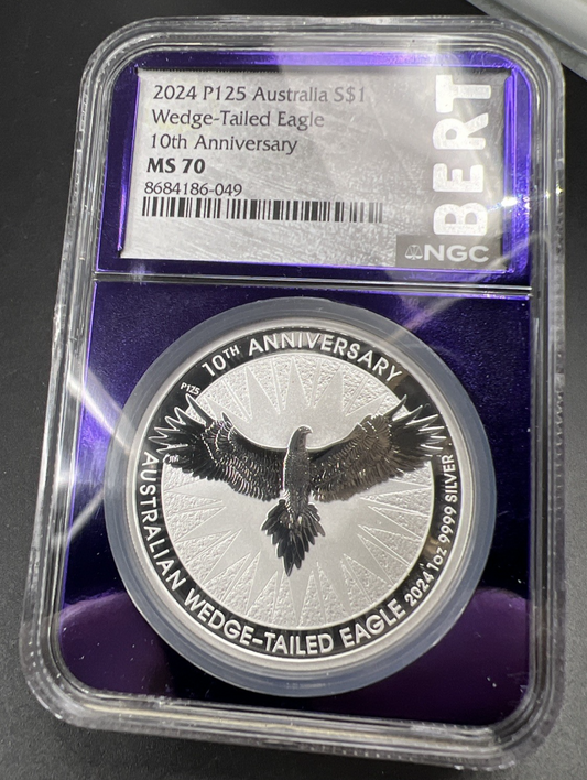 2024 Wedge Tailed Eagle Australia 1 Oz Silver Coin NGC MS70 #049