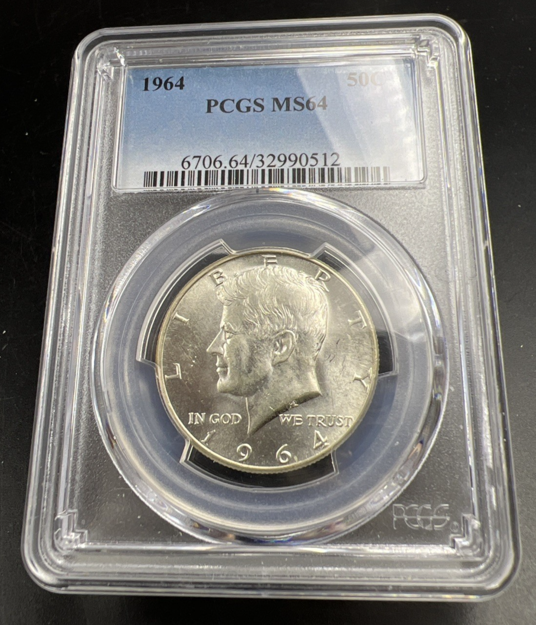 1964 P 50c Kennedy Silver Half Dollar Coin PCGS MS64 CH BU Certified #512