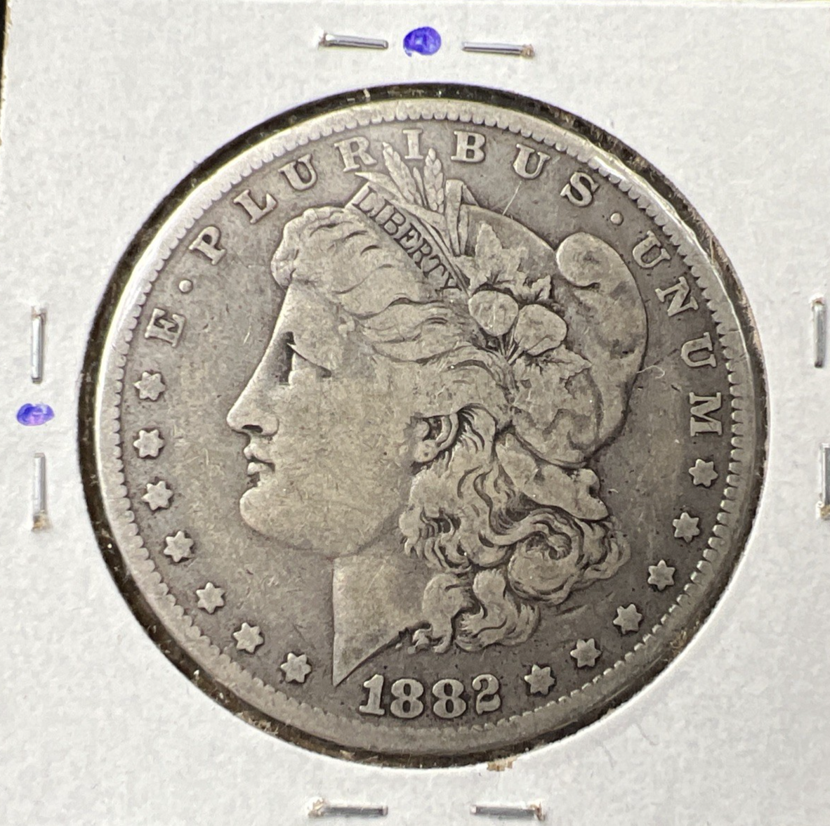 1882 O / S Strong $1 Morgan Silver Dollar Coin Fine Circ SK#A