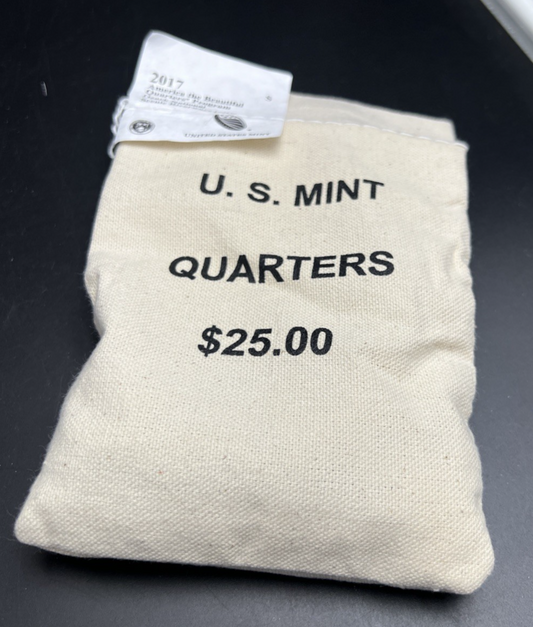 2017 S 25c Ozark Rivers 100 Coin US Mint Certified BU UNC ATB Quarter Bag $25 FV
