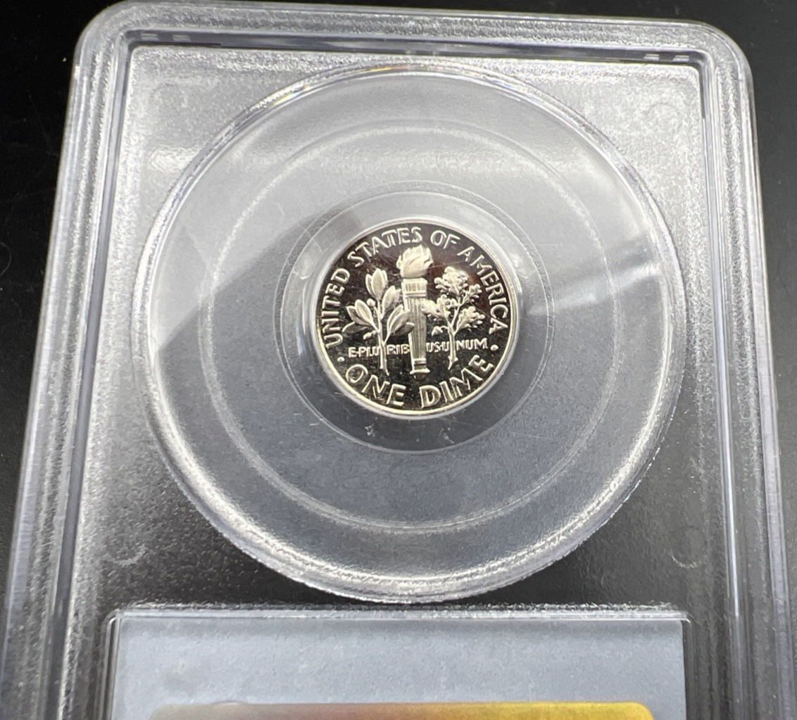 1990 S 10c Roosevelt Copper Nickel Dime Coin PCGS PR69 DCAM #921