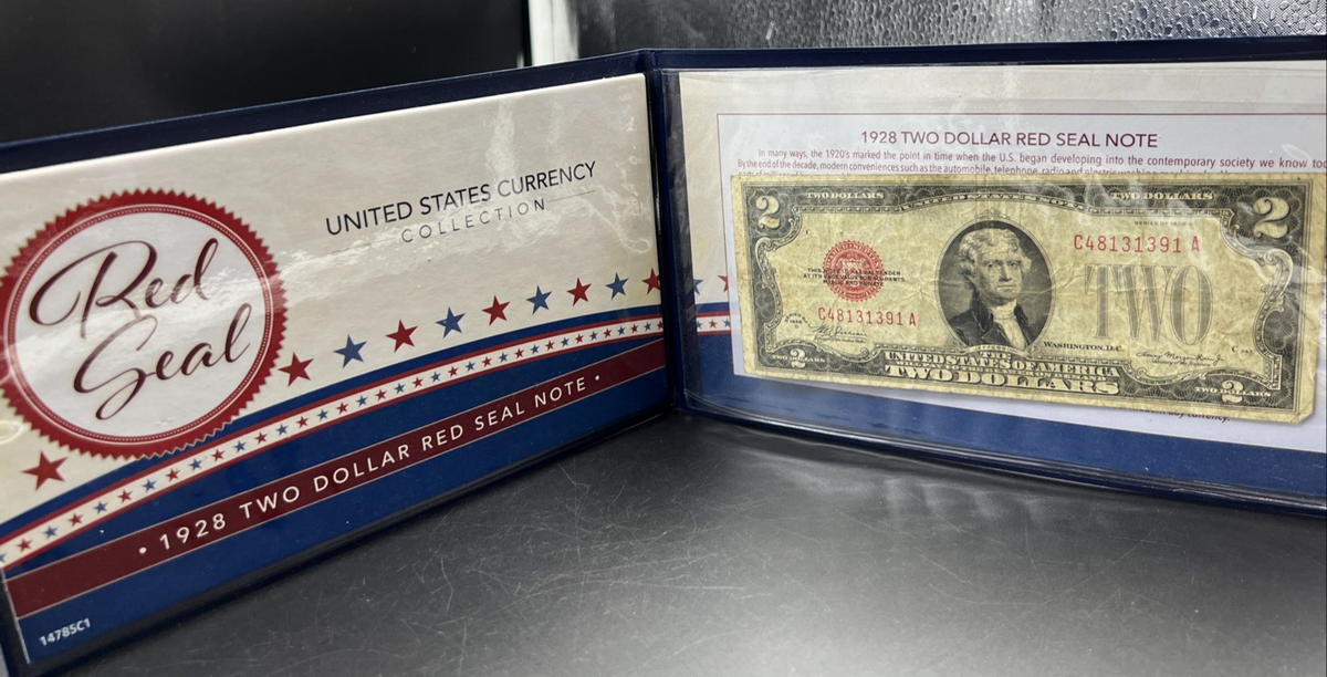 1928 D $2 Two Dollar USN United States Note Red Seal VG Circ #91