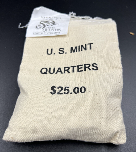 U.S. Mint Bag of 100 2006 P 25c Nebraska State Statehood Quarter Coins BU UNC