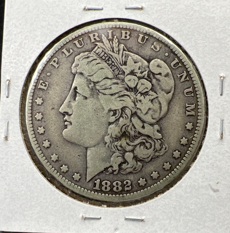 1882 O / S Morgan Silver Dollar Coin CH VF Very Fine Circ