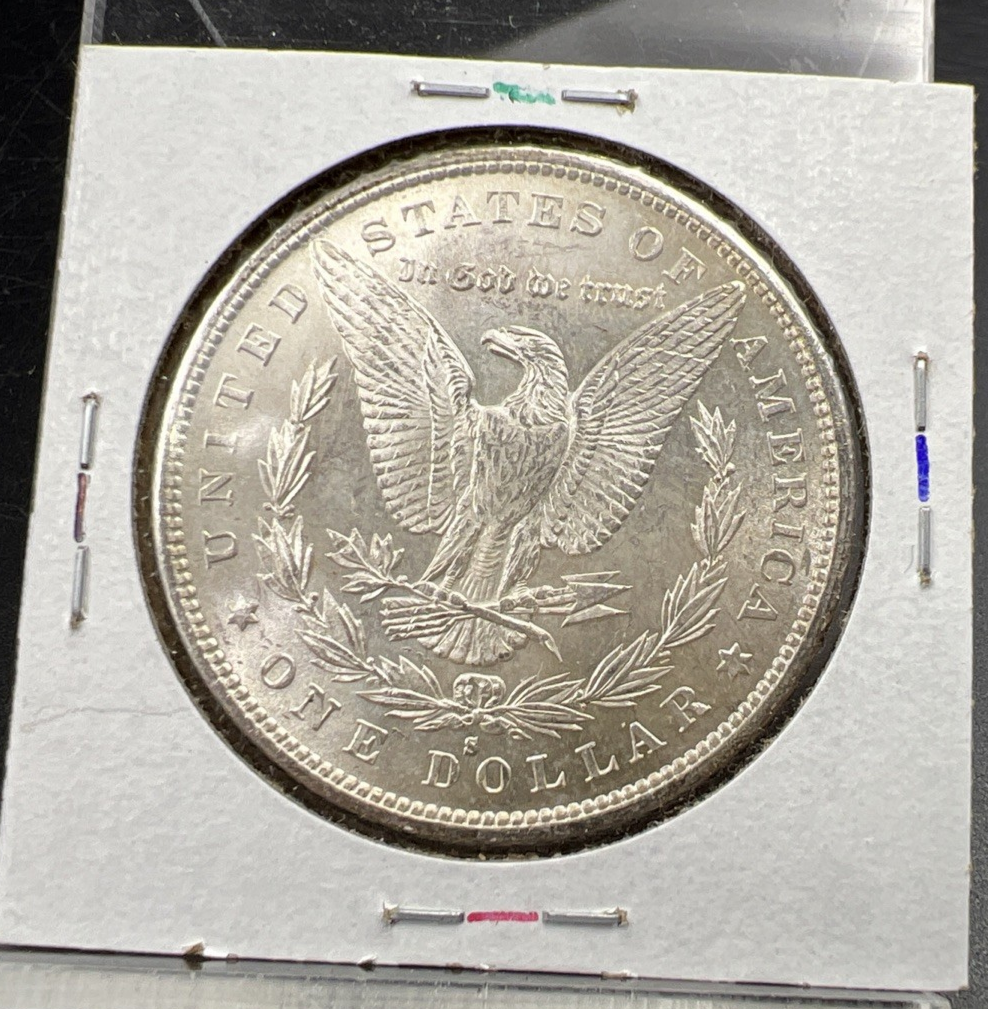 1879 S $1 Morgan Silver Dollar Coin BU Unc Neat Obverse Toning Toner