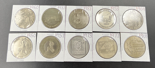 10 Medal Lot US Boy Scout National Jamboree 1960 1937 1981 1953 1964 1950 1957 +