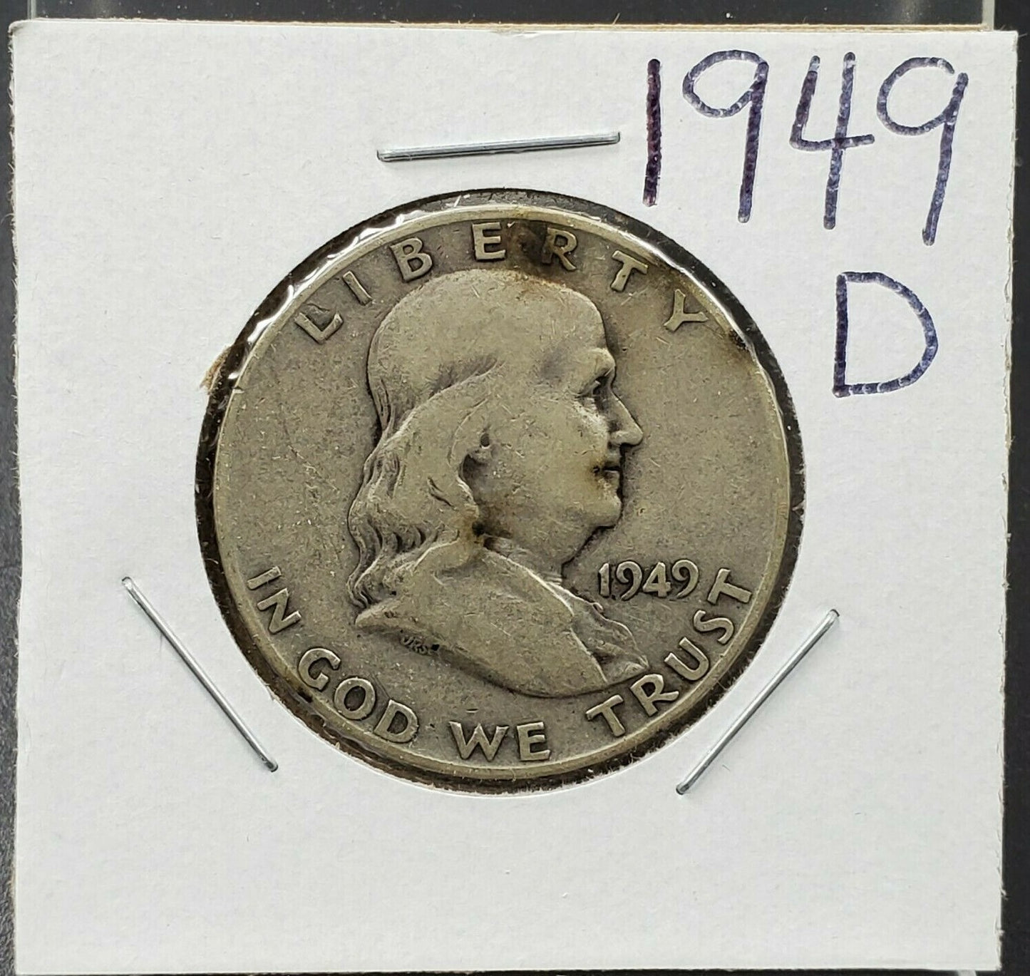 1949 D Franklin Silver Half Dollar Coin Choice Circulated Key Date