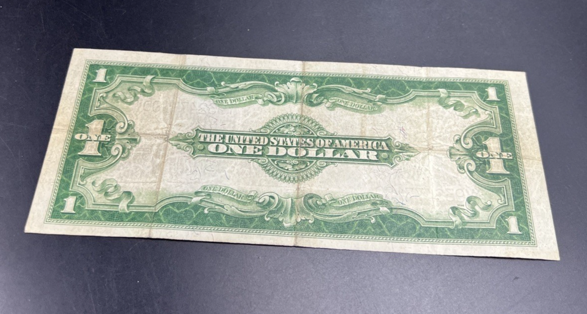 1923 One Dollar Silver Certificate Horse Blanket Fine Circ FR. 238 Woods White Y
