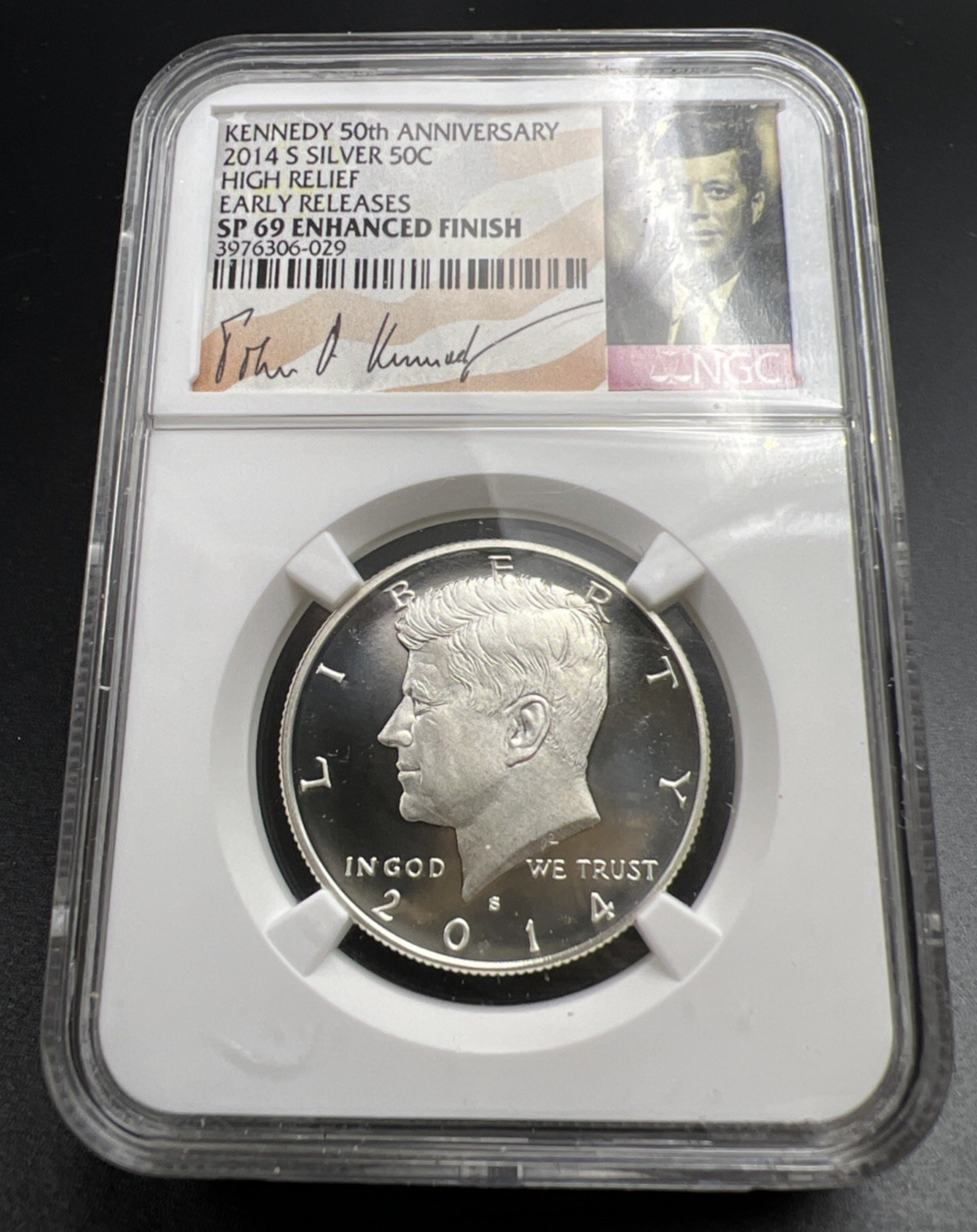 2014 S 50c Kennedy Silver Half Dollar Coin High Relief SP69 NGC Certified #29