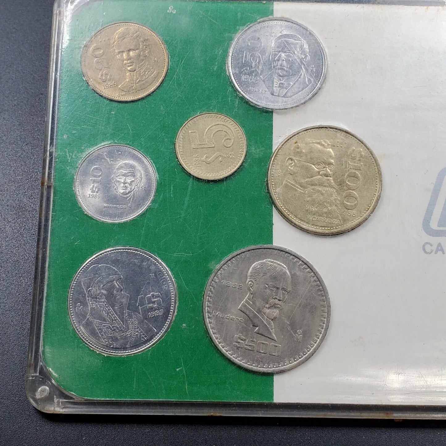 Mixed Date Mexico Mint Set Commemorating The 1986 FIFA World Cup BU UNC Coins