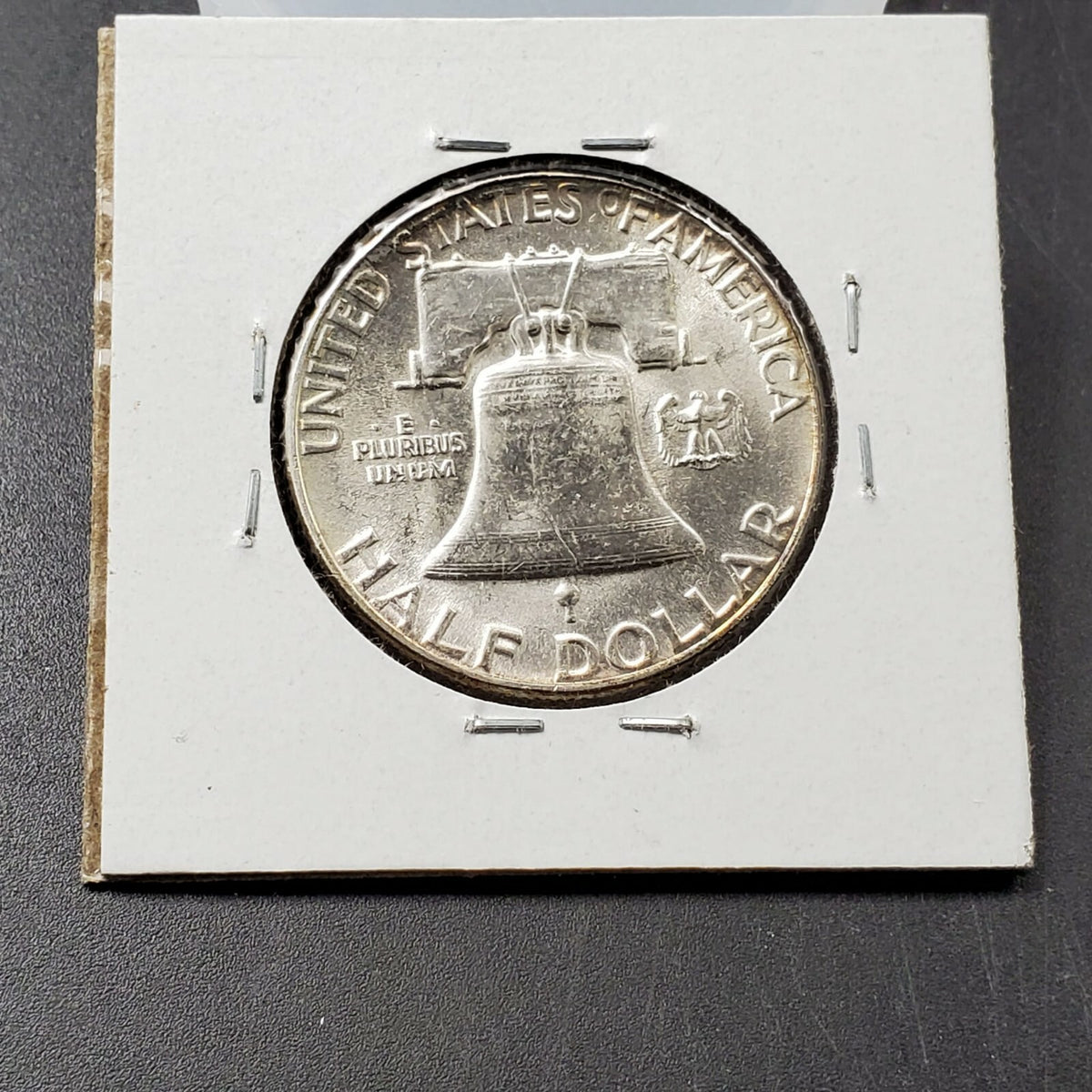 1955 P Franklin 50c Silver Half Dollar Coin Choice BU UNC Neat Toning Toner