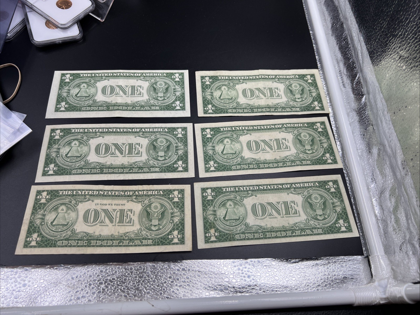 Lot of 6 1935 $1 One Dollar US Silver Certificates VF Very Fine #581