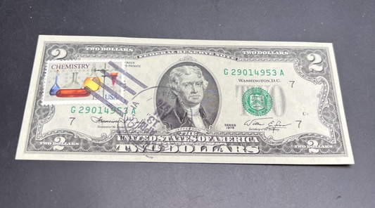 1976 $2 FRN Postal Federal Reserve Note Independence Iowa CH UNC Bicentennial