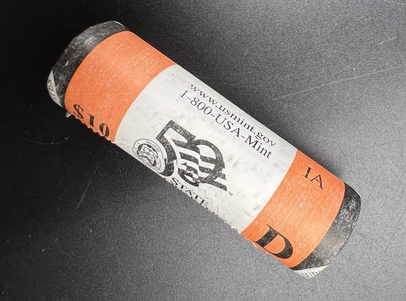 US Mint Certified 2004 D Iowa State Statehood 40 Coin BU Quarter Roll