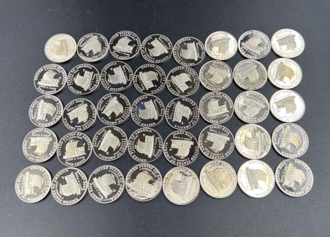 2004 S 5c Keel Boat Jefferson Nickel 40 Coin Roll Choice Proof