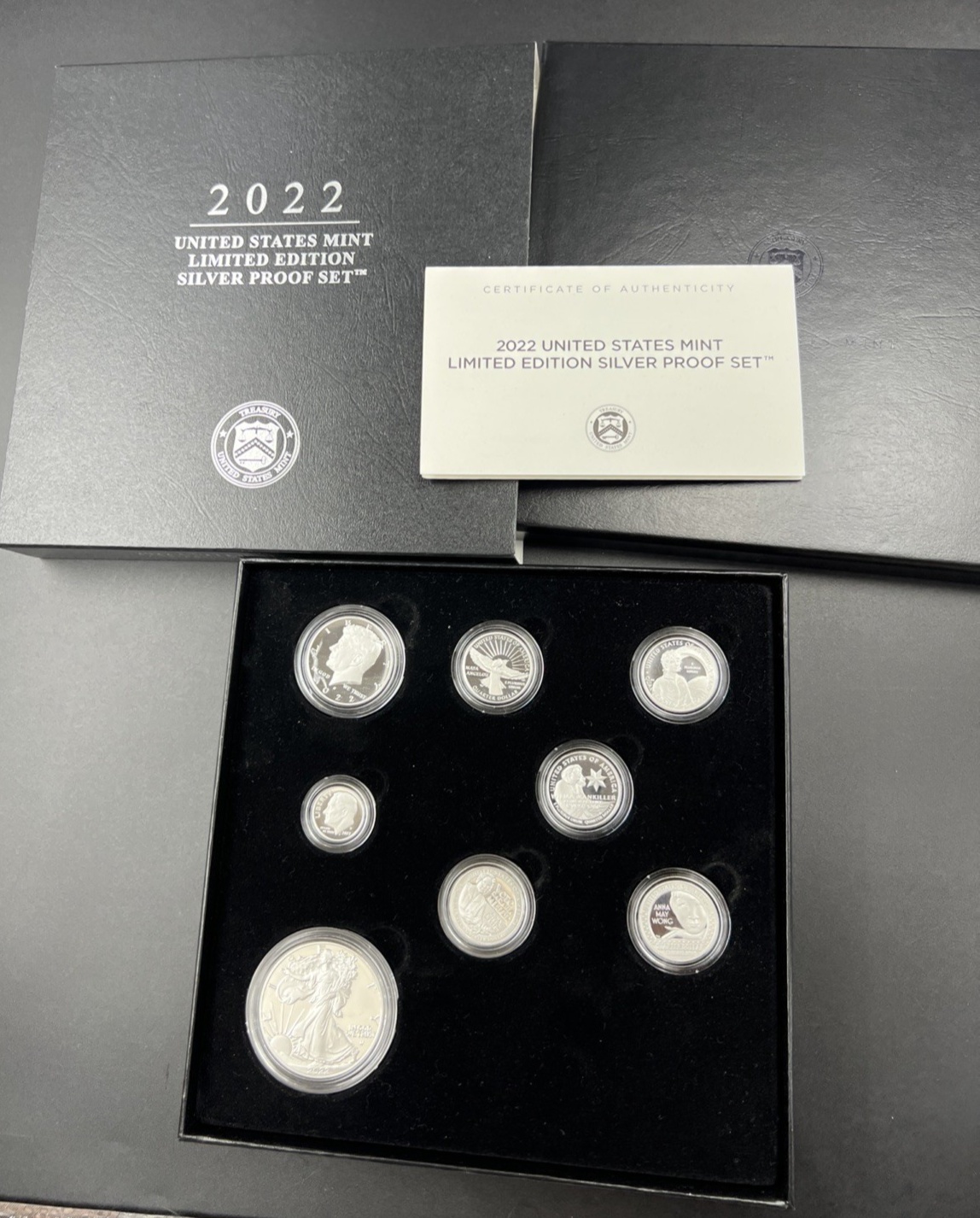 2022 Limited Edition US Silver Proof Set Complete w/ Box COA sku#b