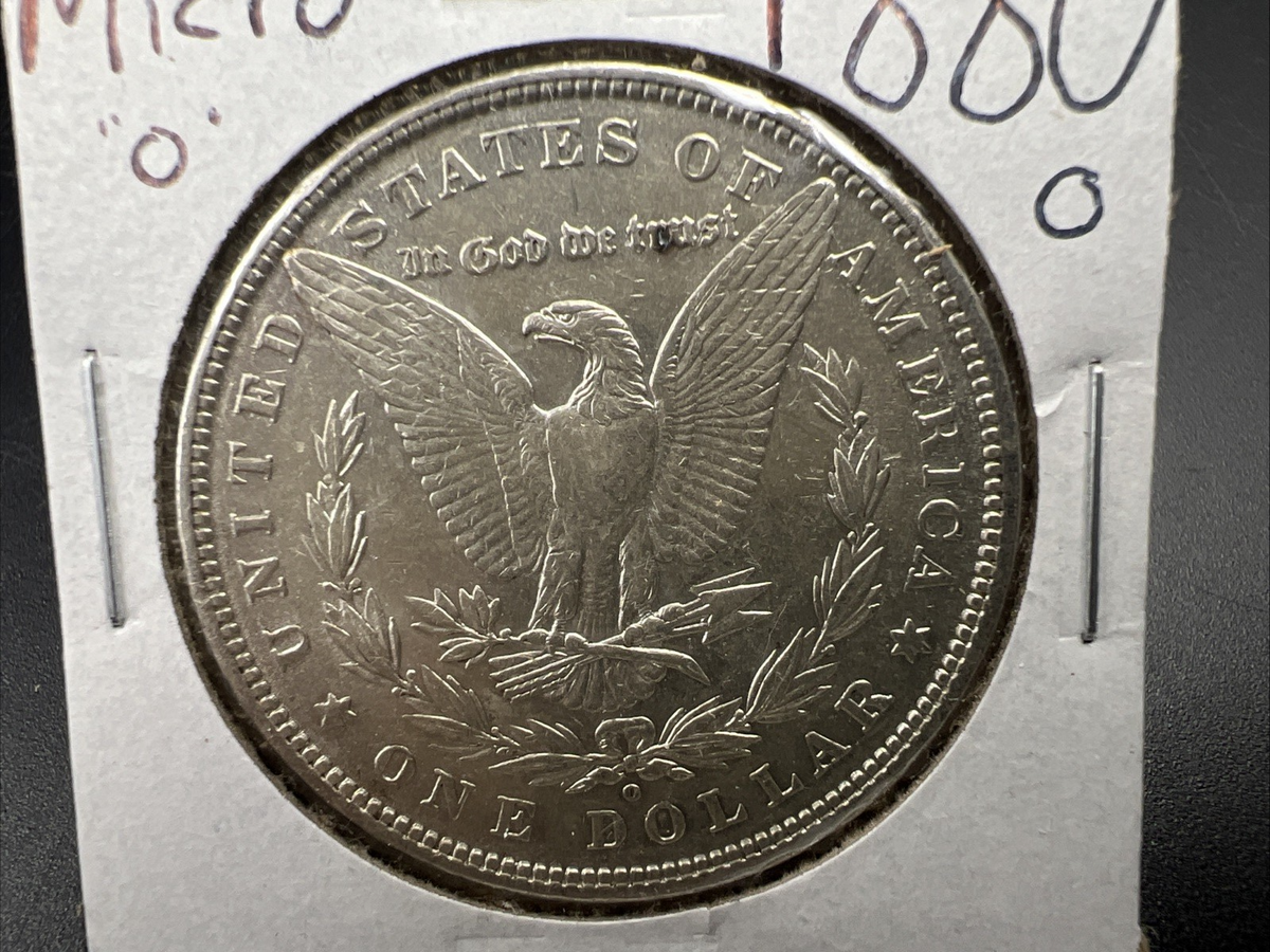 1880 O Micro o $1 Morgan Silver Dollar Coin AU About UNC #a