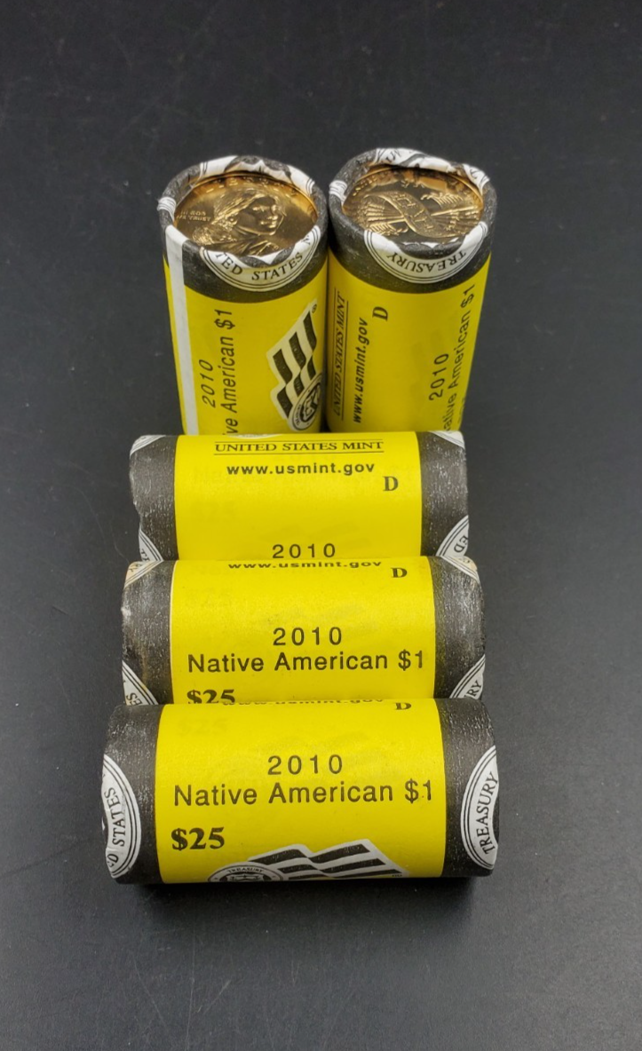 2010 D Sacagawea Native Dollar 25 Coin BU Uncirculated OBW US Mint Wrapped Roll