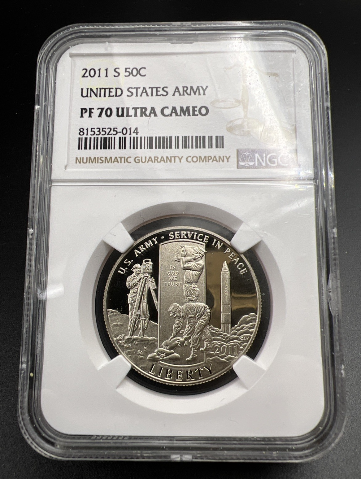 2011 US United States Army Half Dollar NGC PF70 UCAM #014