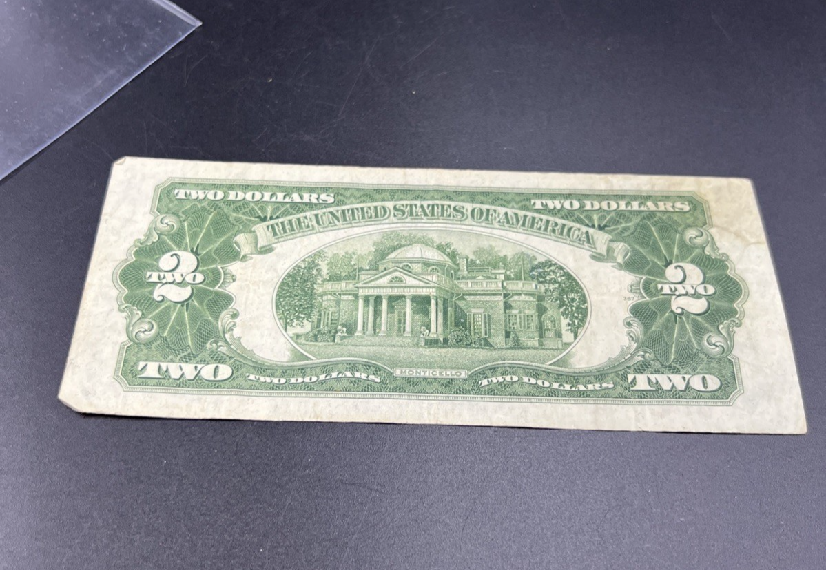 1928 G $2 Two Dollar USN Note Red Seal Fine Circ #230
