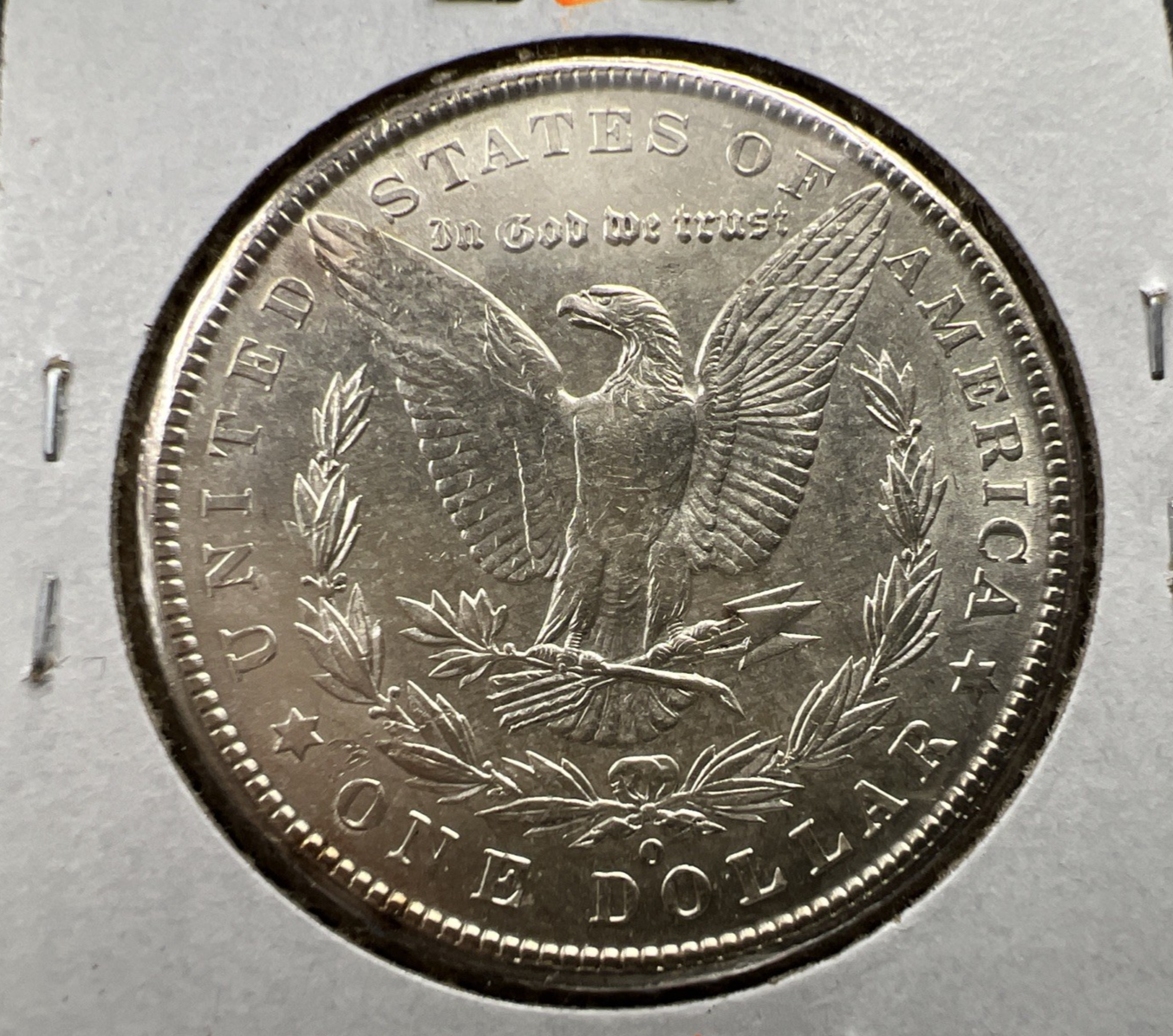 1902 O $1 Morgan Silver Dollar Coin Die Chip Error AU About UNC