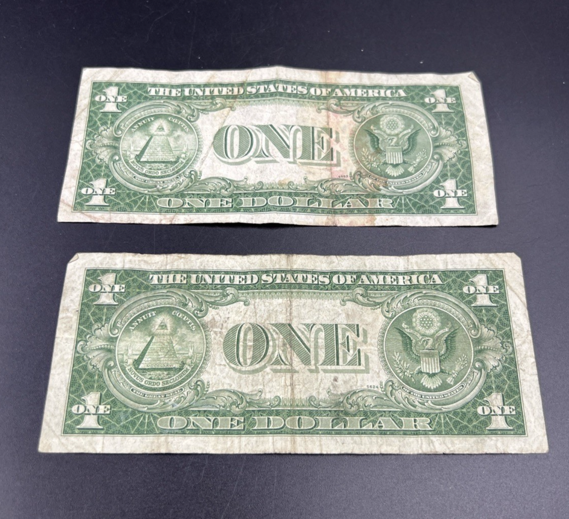 Wide and Narrow Variety 1935 D $1 Dollar Silver Certificate Set Very circ #57