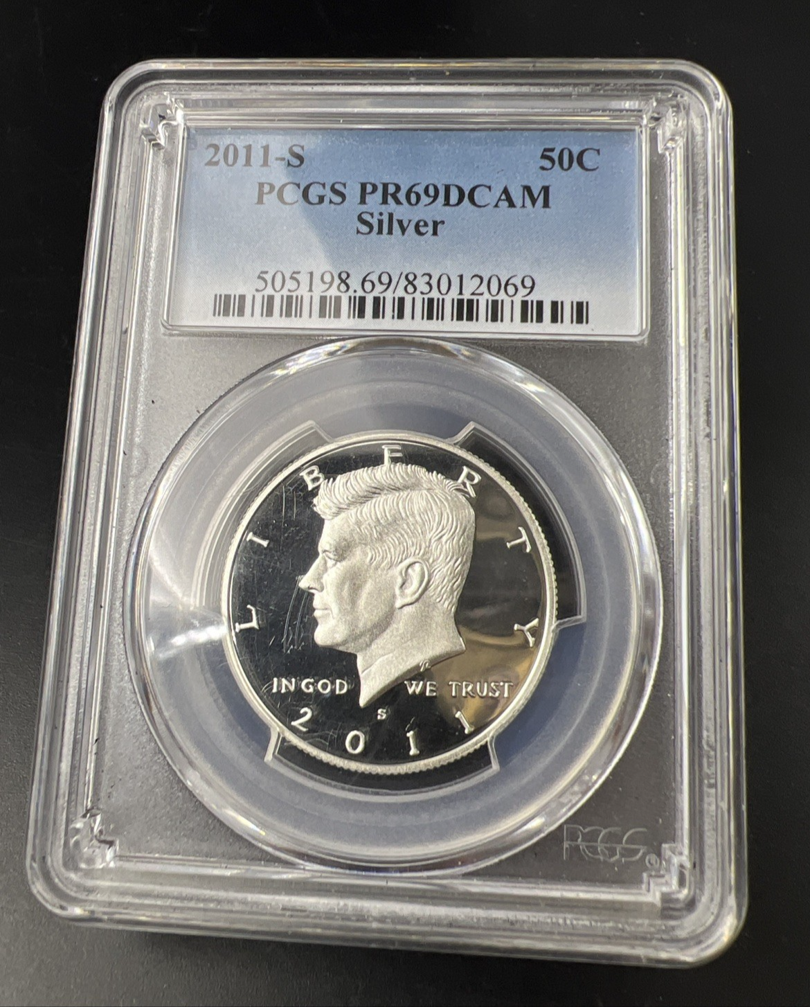 2011 S Kennedy 90% Silver Proof Half Dollar Coin PCGS PR69 DCAM #069