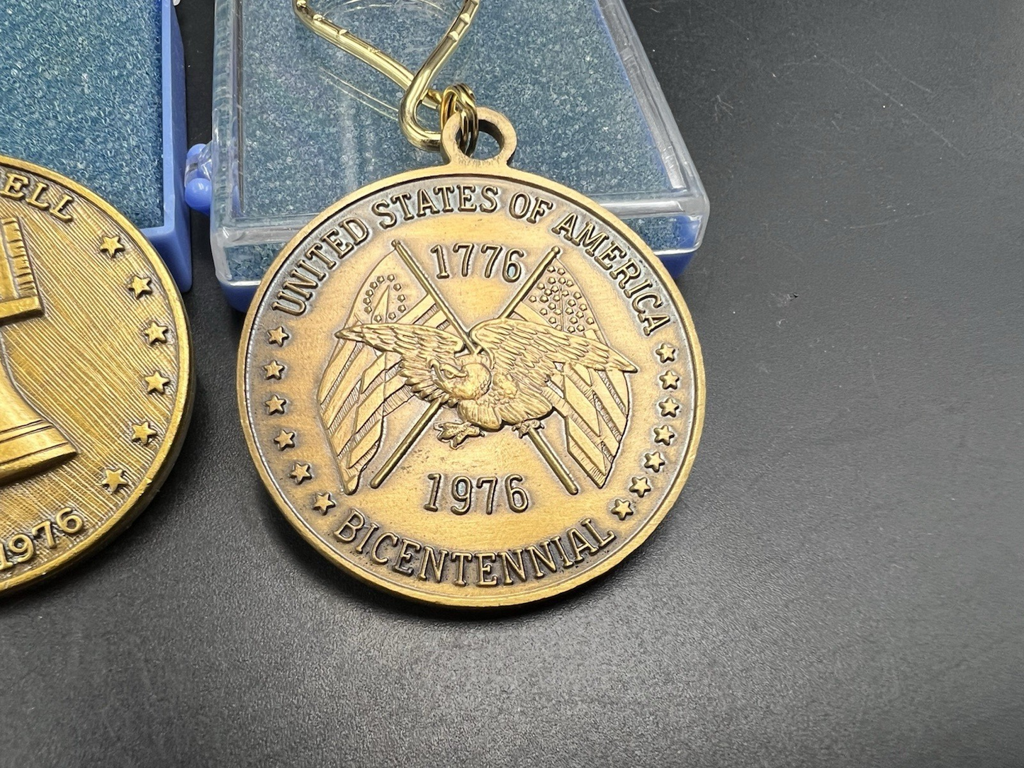 Lot of 3 US Bicentennial Bronze Medals Liberty Bell & The Minuteman UNC