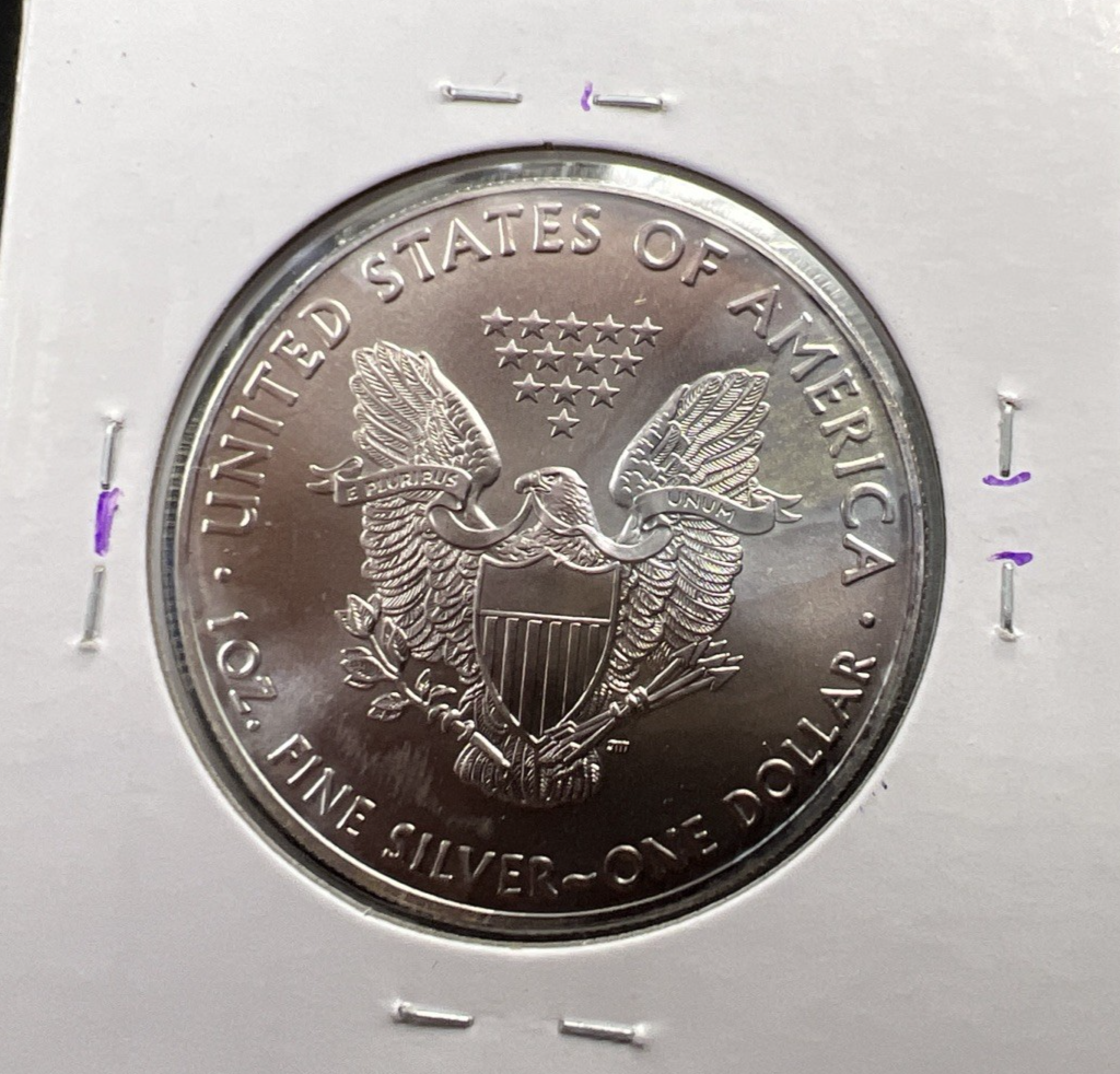 2016 1 Oz ASE American Silver Eagle Coin Gem BU UNC Neat Toning Toner