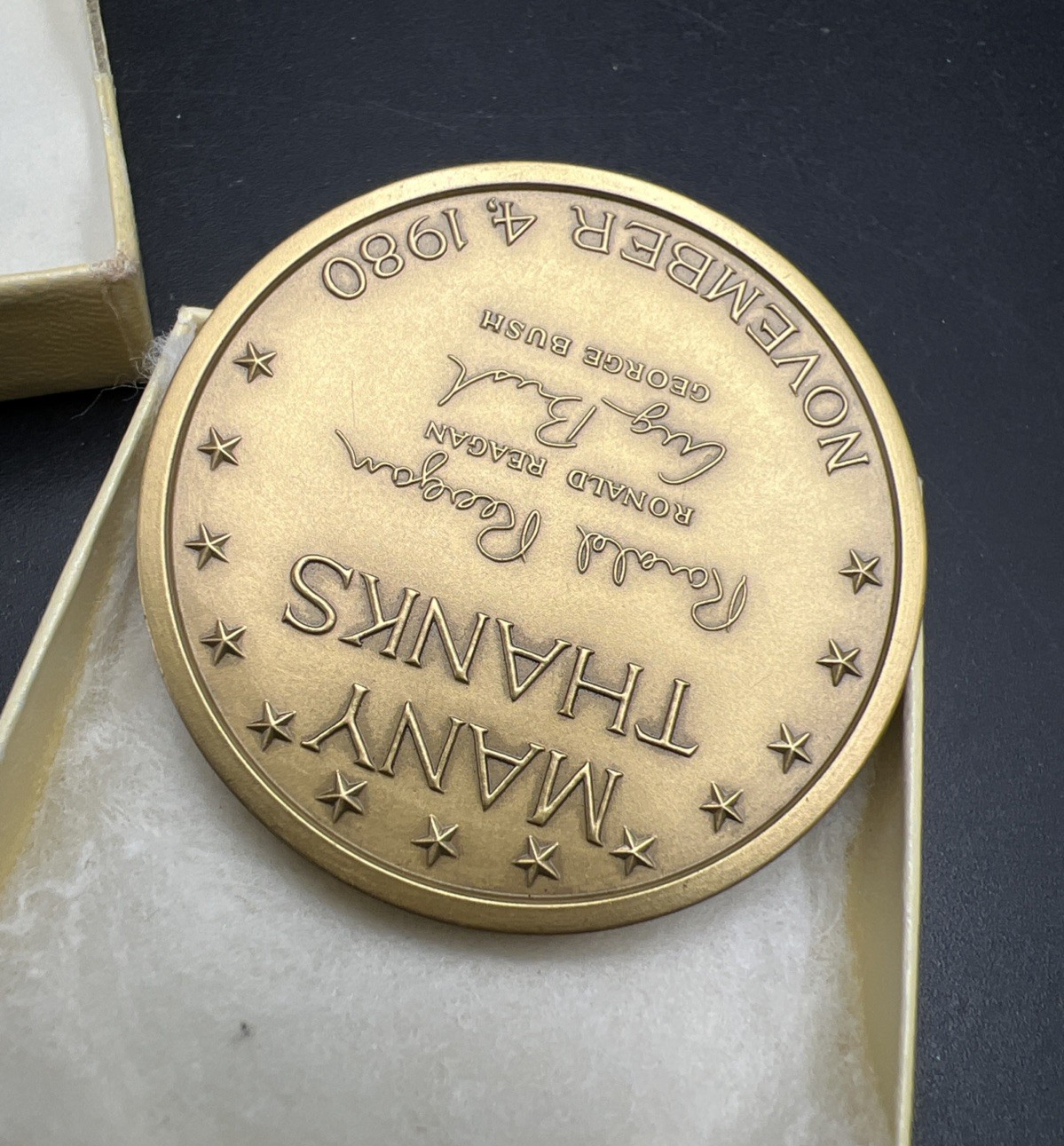 Ronald Reagan A New Beginning Many Thanks Medallic Art Co Large Medal Gem UNC