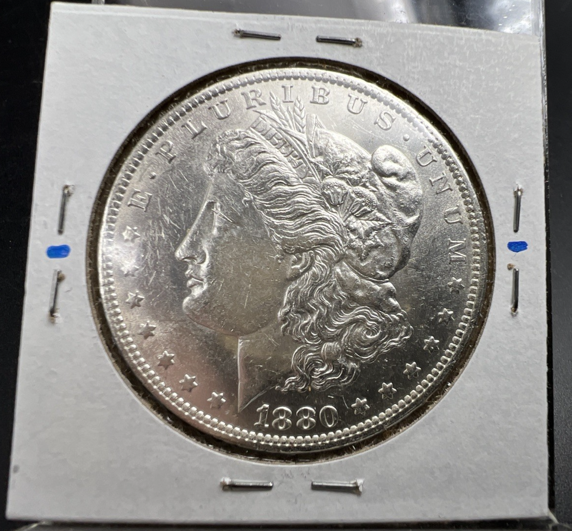 1880 O Morgan Silver Dollar Variety Coin Micro o Vam Variety UNC Details #a