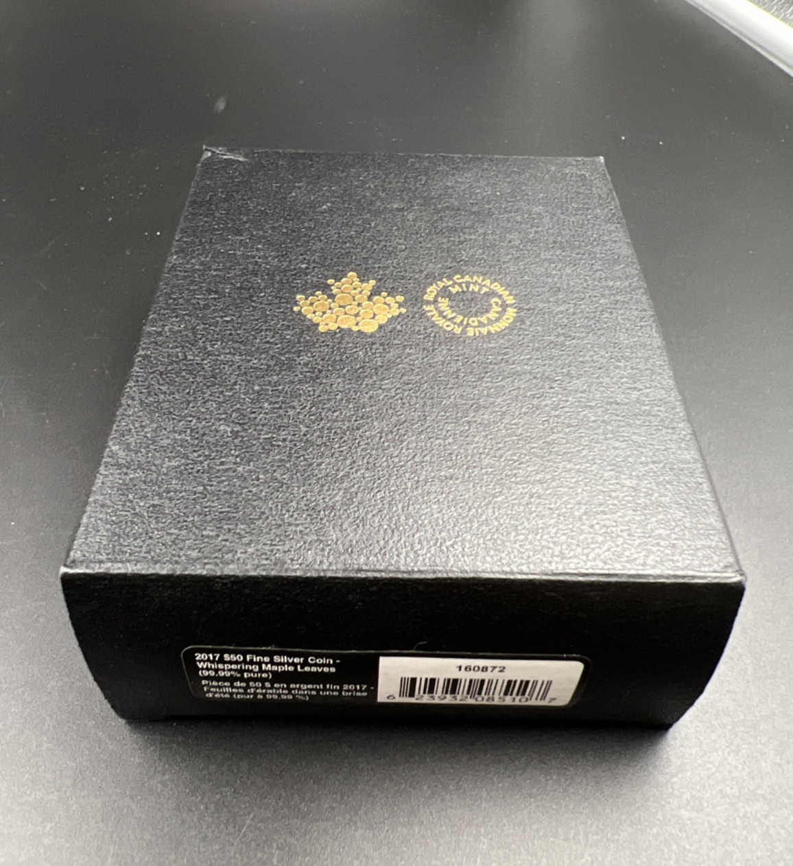 2017 Canada 3 Oz Silver Whispering Maple Leaves Coin w Box COA