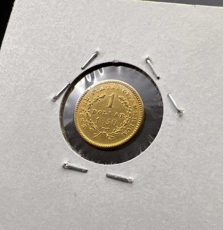1850 Liberty Head Type I Gold Dollar $1 Choice VF Very Fine Circ