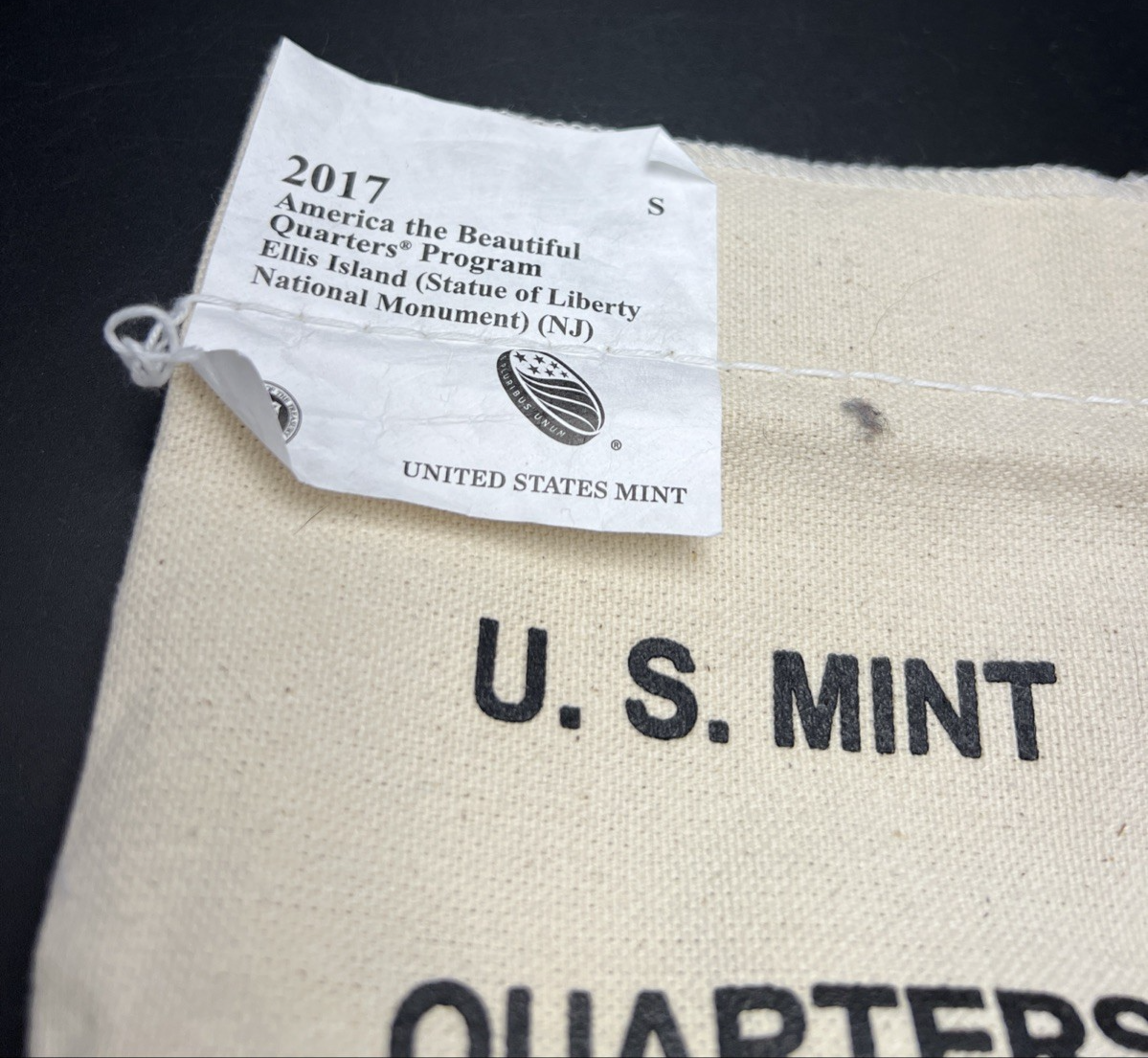 2017 S 25c Ellis Island Statue o Liberty 100 Coin US Mint BU ATB Quarter $25 Bag