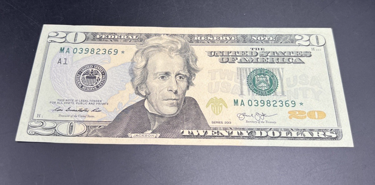 2013 Star * $20 FRN Federal Reserve Note XF EF Extra Fine Circ #369