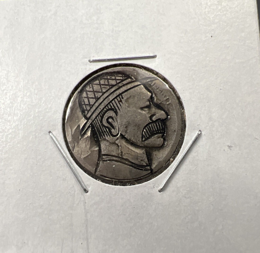 Hobo Buffalo Nickel Coin Modern Carving SKU#DD