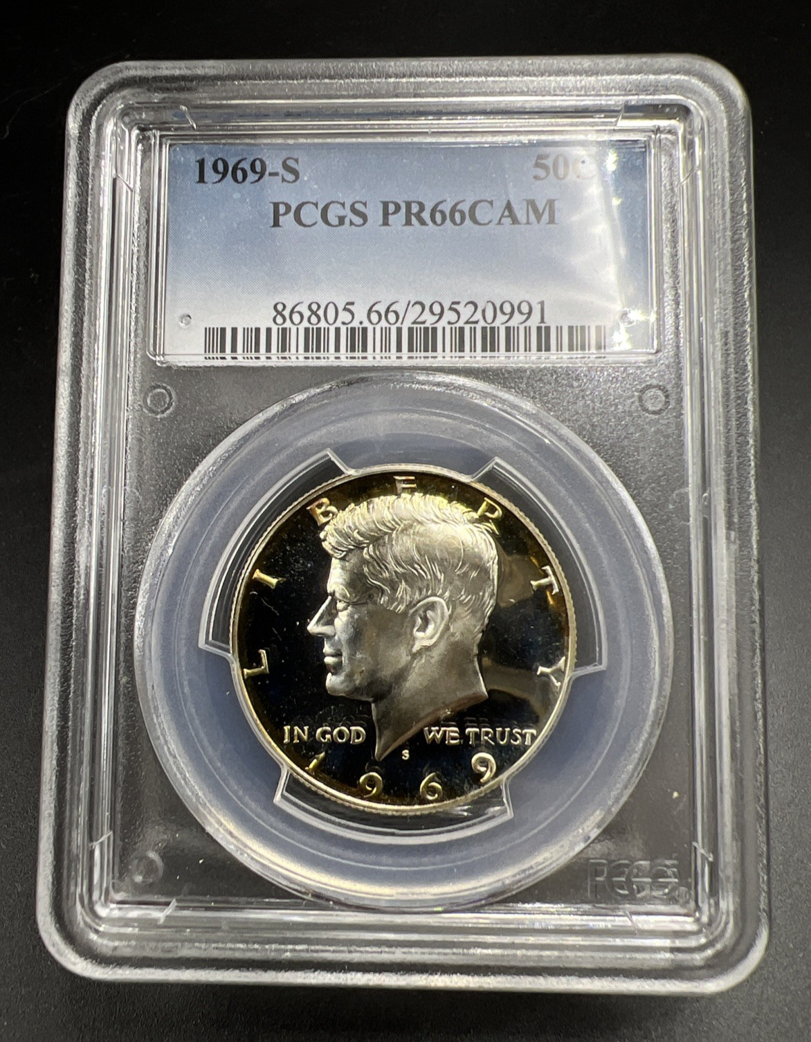1966 50c Kennedy 40% Silver Half Dollar Coin PR66 Cameo PCGS #991