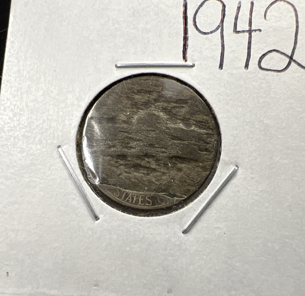 Major Lamination Reverse 1942 5c Jefferson Silver War Nickel Coin Very Circ