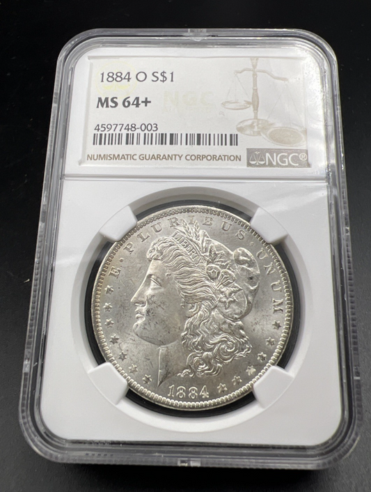 1884 O $1 Morgan Silver Dollar Coin NGC MS64 + Plus Choice BU Certified