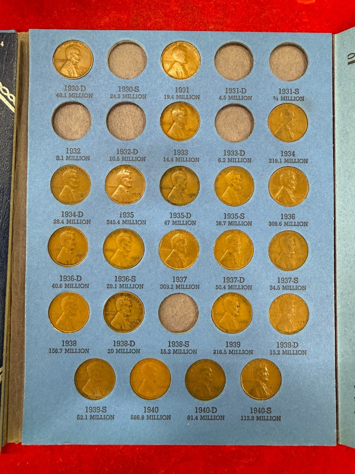 1909-1940  PARTIAL LINCOLN WHEAT CENT SET-    56 COLLECTOR QUALITY COINS  🔥