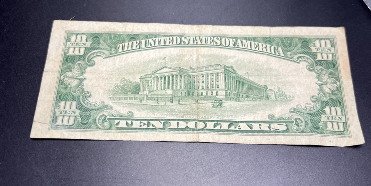 1950 D $10 FRN Federal Reserve Note Green Seal Very Circ #427
