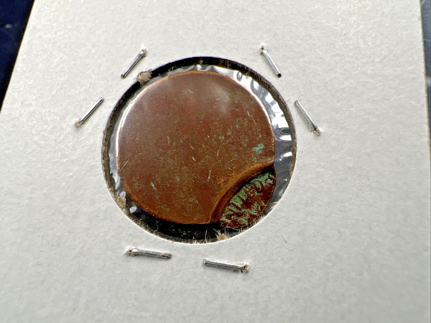 Off Center Lincoln Memorial Cent Error Coin ND 95% Copper 3.1 G Planchet ND