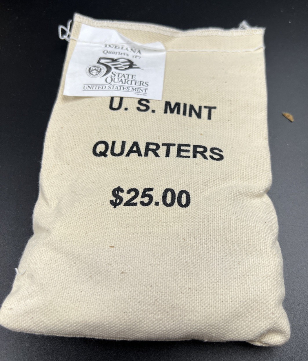 U.S. Mint Bag of 100 2002 P 25c Indiana State Statehood Quarter Coins BU UNC