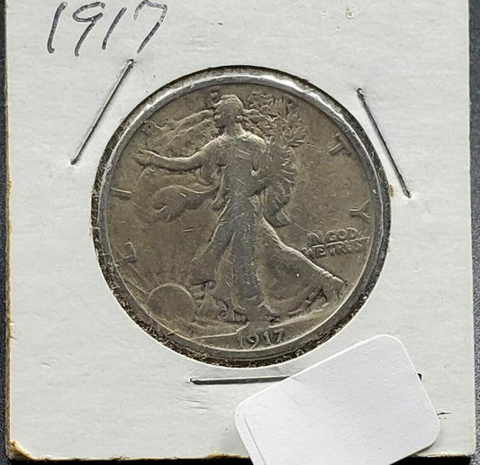 1917 P Walking Liberty Silver Half Dollar Coin Choice Circulated Condition