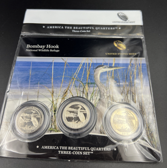 2015 Bombay Hook 3 Coin P D S US Mint ATB Set