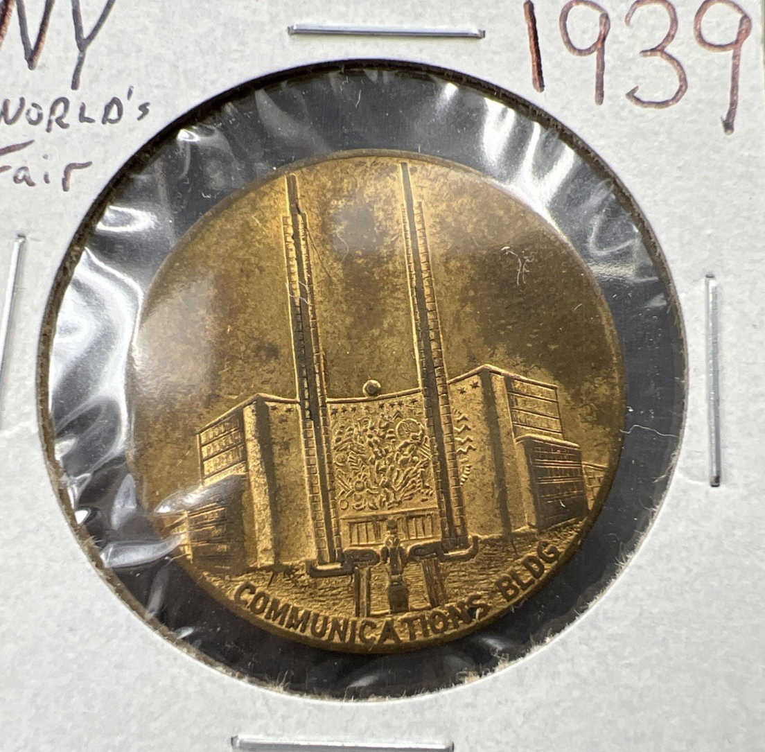 1939 NY World's Fair Communications Building Medal CH AU